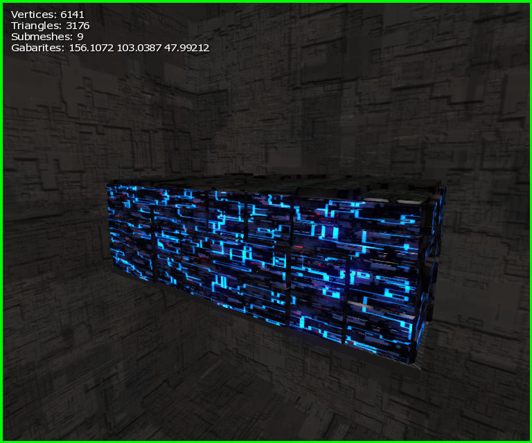 3D Greeble Mech Hangar Low-poly 3D model_8