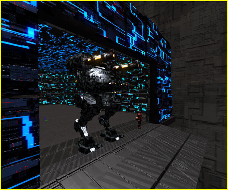 3D Greeble Mech Hangar Low-poly 3D model_24