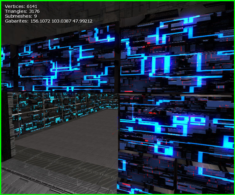 3D Greeble Mech Hangar Low-poly 3D model_9