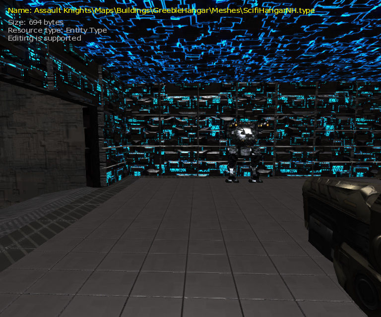 3D Greeble Mech Hangar Low-poly 3D model_28