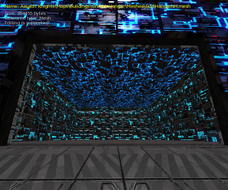 3D Greeble Mech Hangar Low-poly 3D model_25