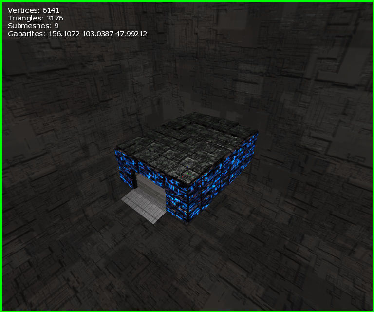 3D Greeble Mech Hangar Low-poly 3D model_1