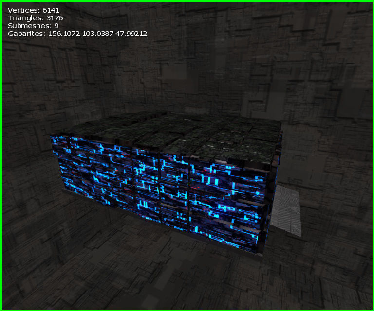 3D Greeble Mech Hangar Low-poly 3D model_3