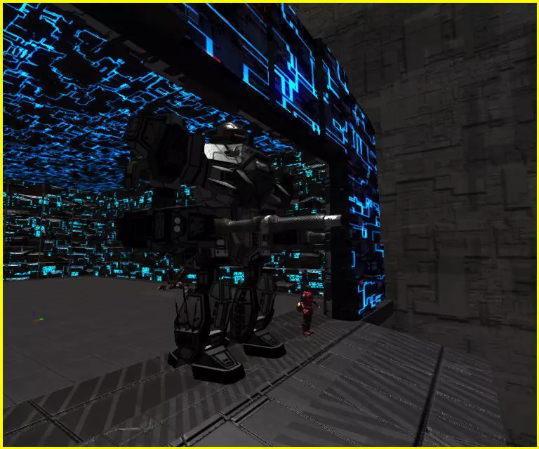 3D Greeble Mech Hangar Low-poly 3D model_0
