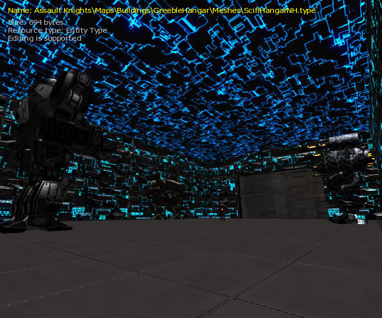 3D Greeble Mech Hangar Low-poly 3D model_30