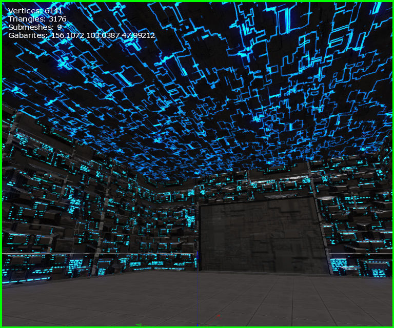 3D Greeble Mech Hangar Low-poly 3D model_7