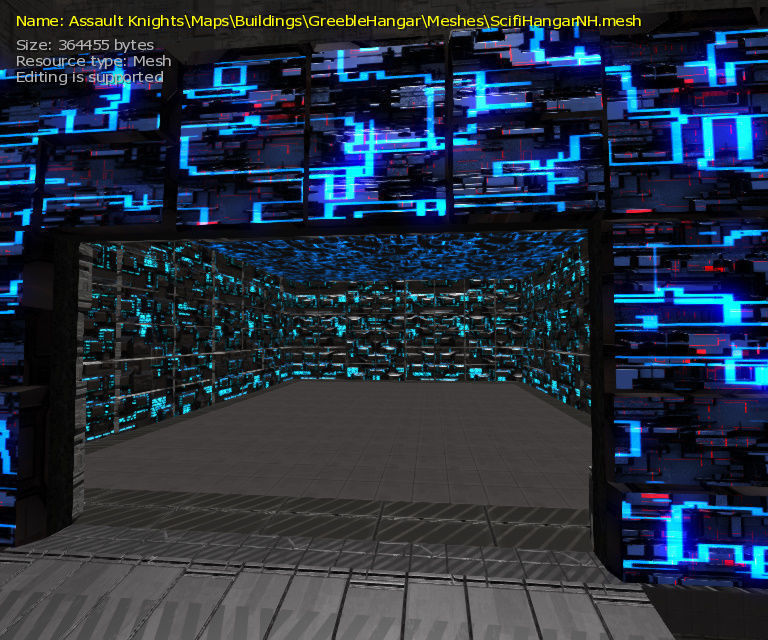 3D Greeble Mech Hangar Low-poly 3D model_23