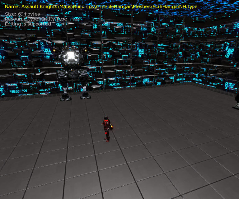 3D Greeble Mech Hangar Low-poly 3D model_16