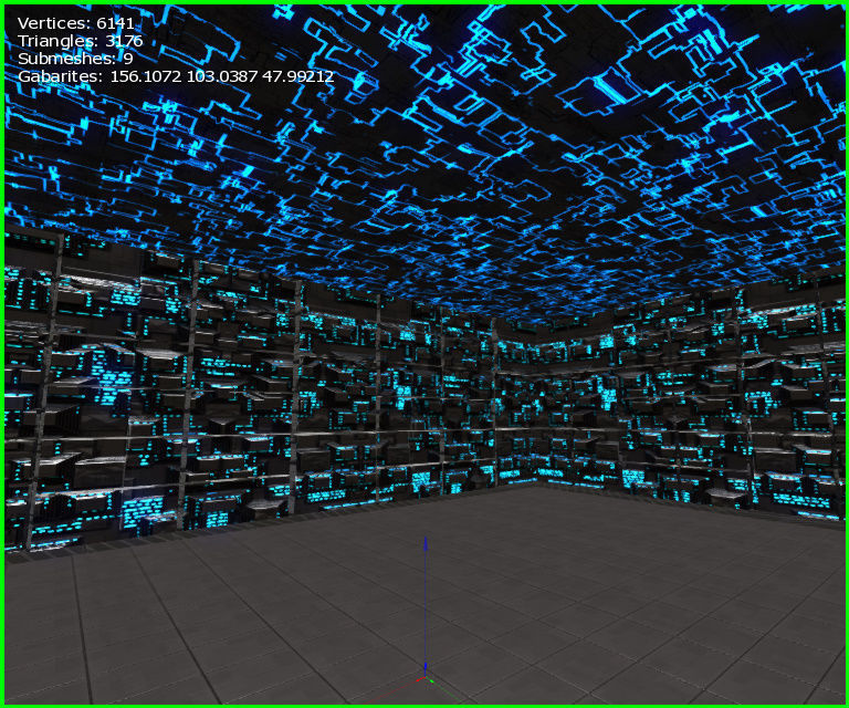 3D Greeble Mech Hangar Low-poly 3D model_10