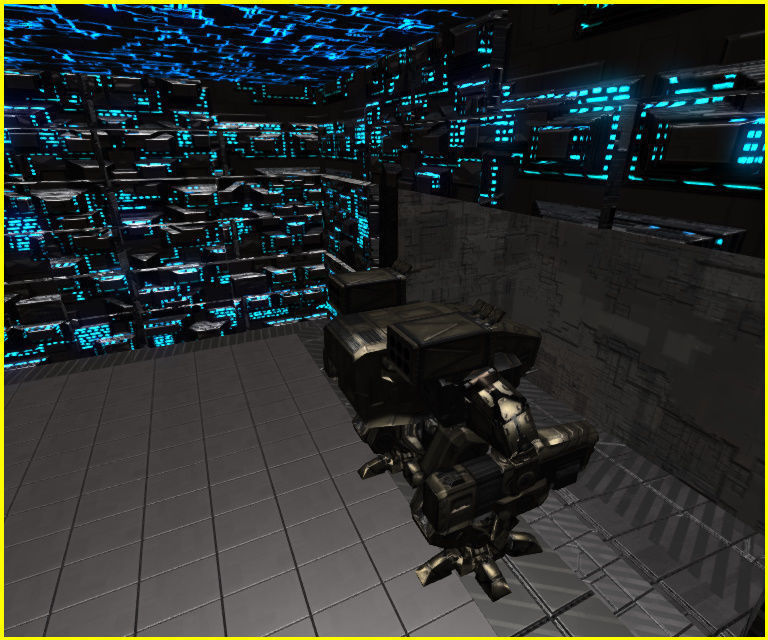 3D Greeble Mech Hangar Low-poly 3D model_14