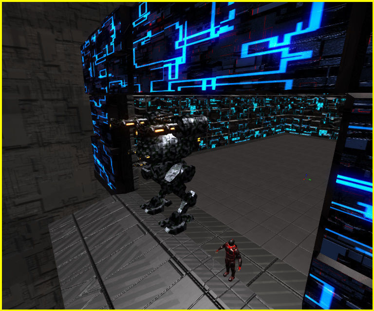 3D Greeble Mech Hangar Low-poly 3D model_27