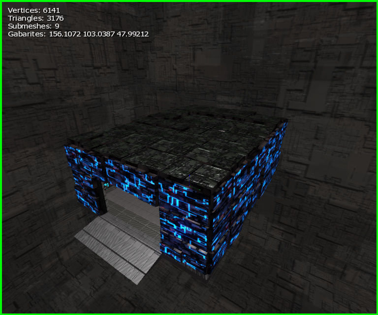 3D Greeble Mech Hangar Low-poly 3D model_2