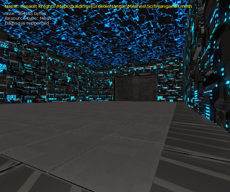 3D Greeble Mech Hangar Low-poly 3D model_26