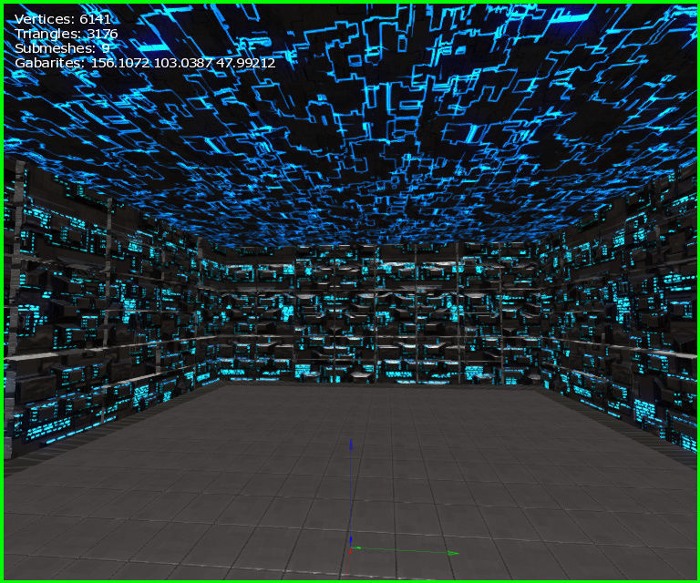 3D Greeble Mech Hangar Low-poly 3D model_6