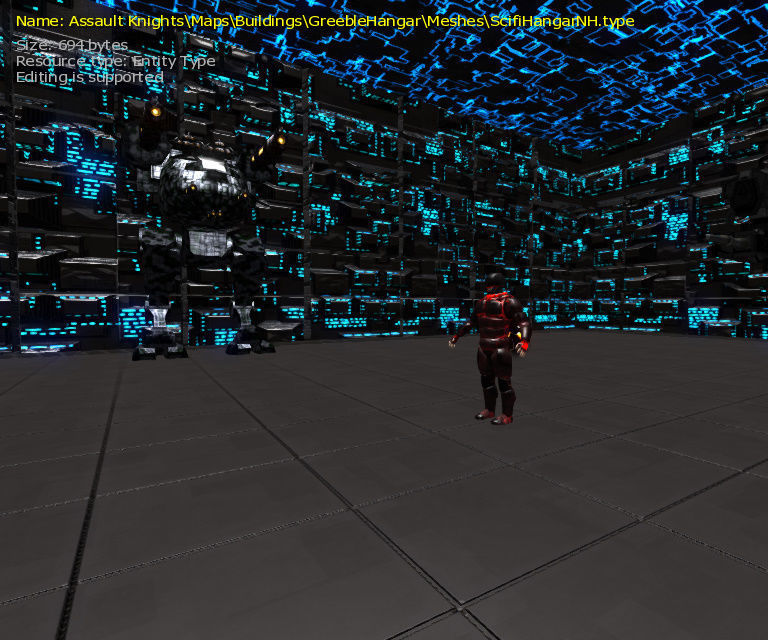 3D Greeble Mech Hangar Low-poly 3D model_12