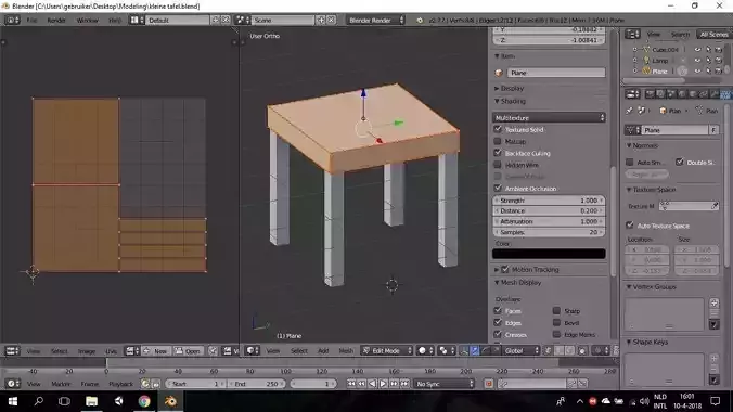 Small Table Free low-poly 3D model