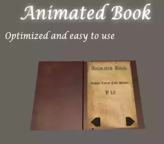 Animated Book Low-poly 3D model