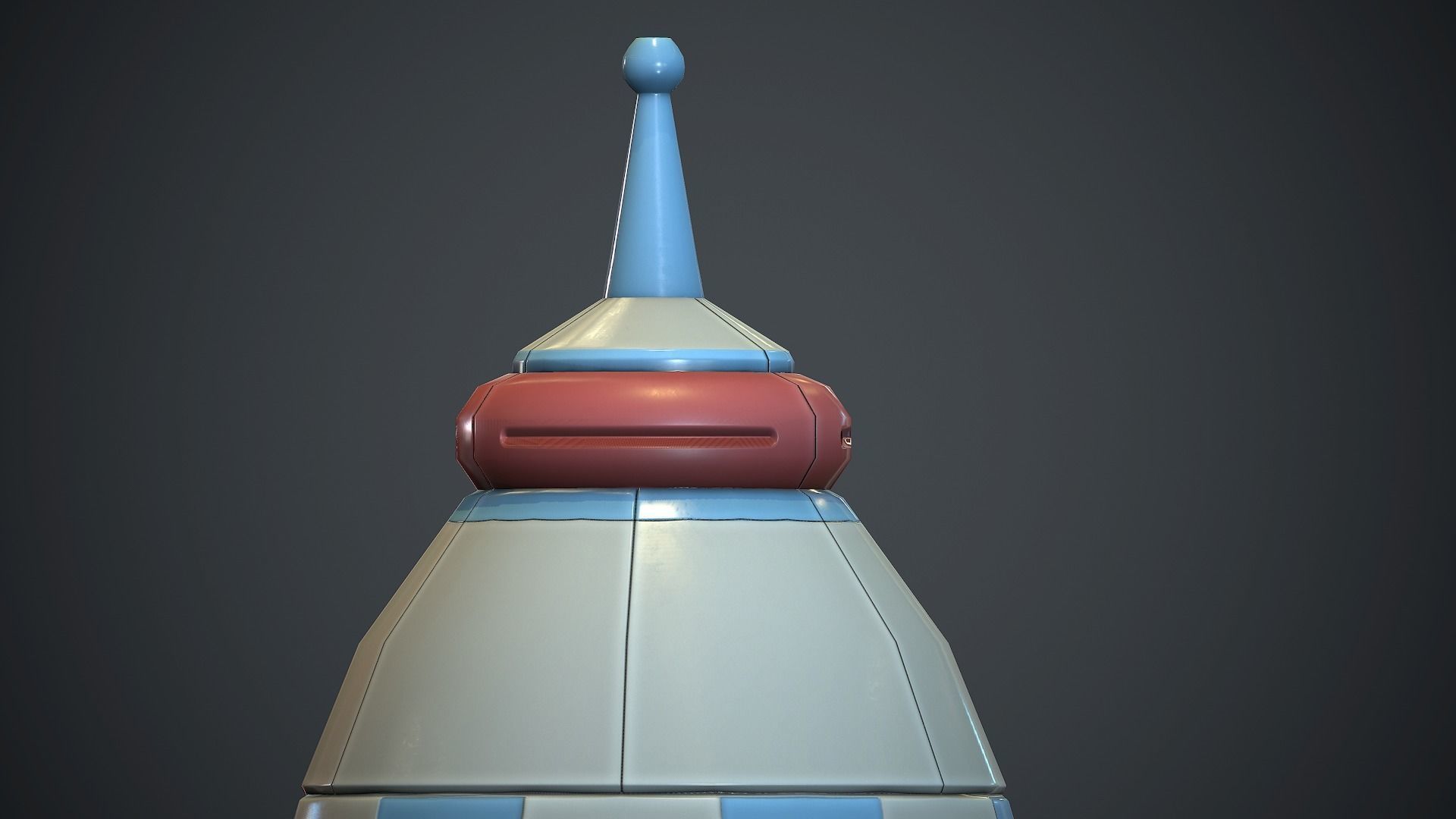 Cartoon Rocket 2 PBR Game Ready Low-poly 3D model_12