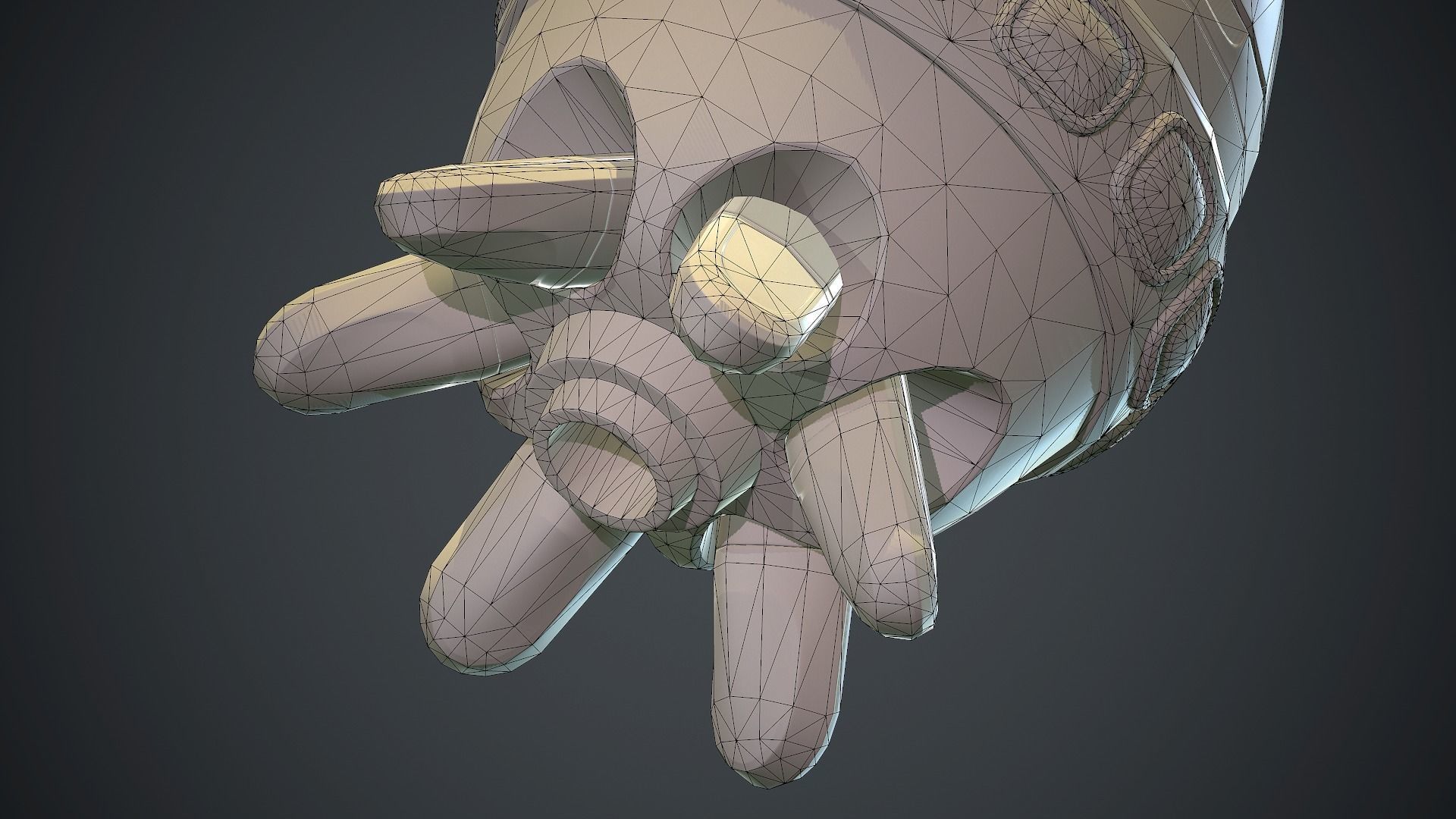 Cartoon Rocket 2 PBR Game Ready Low-poly 3D model_19