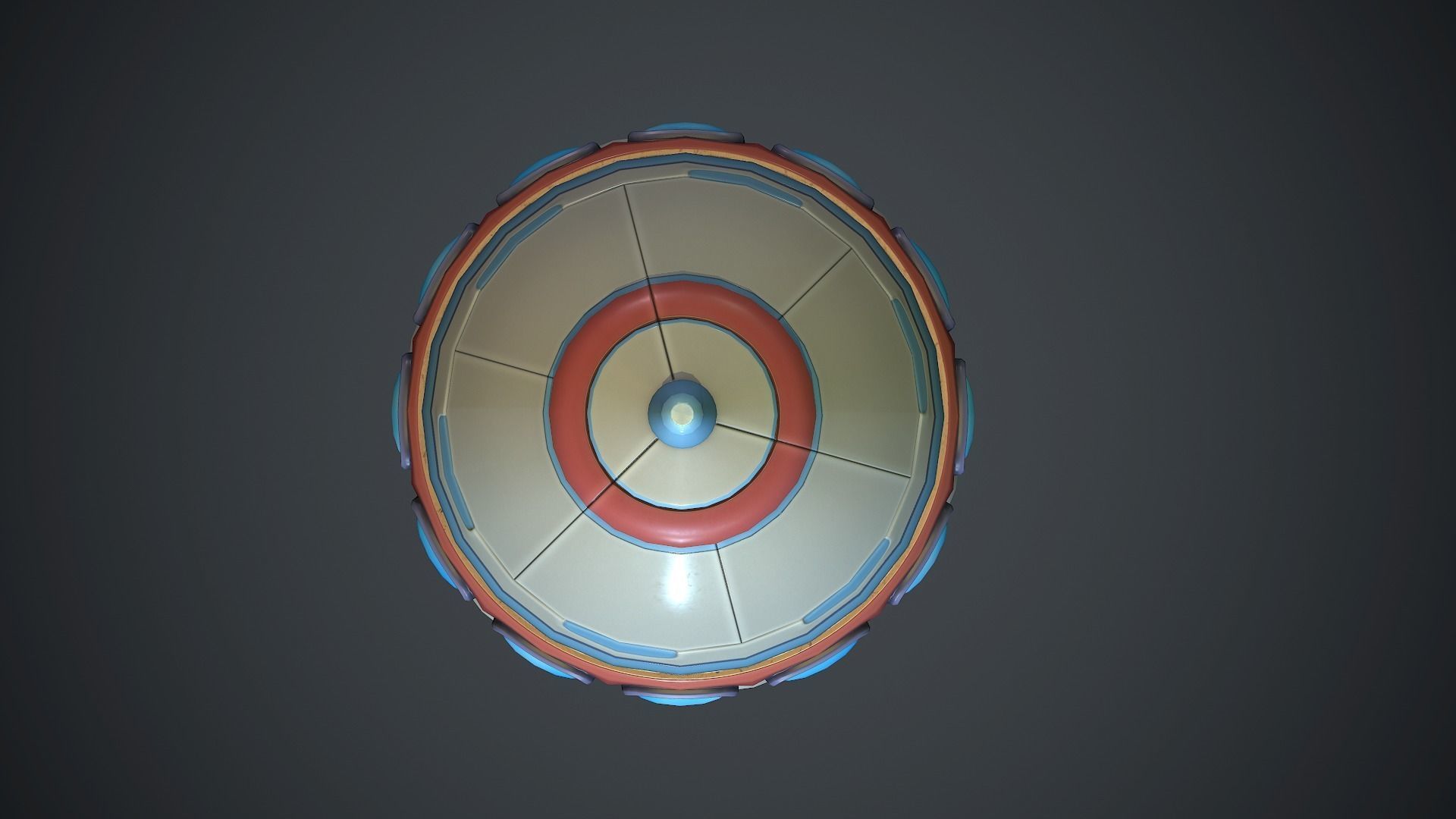 Cartoon Rocket 2 PBR Game Ready Low-poly 3D model_9