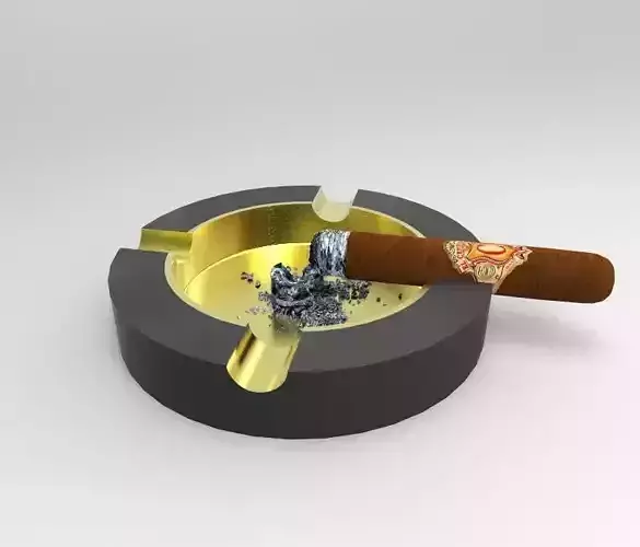 Ashtray and Cigar
