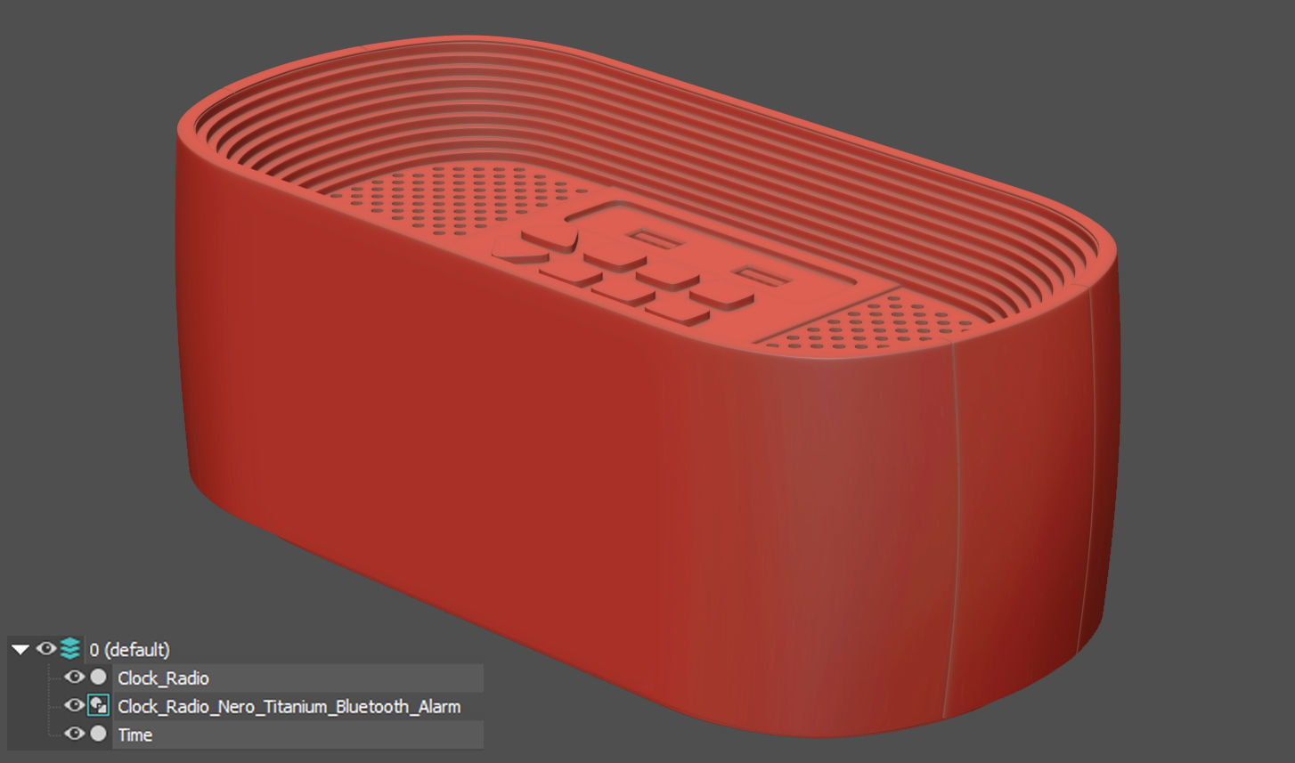 3D model Clock Radio Titanium Bluetooth Alarm VR / AR / lowpoly CGTrader