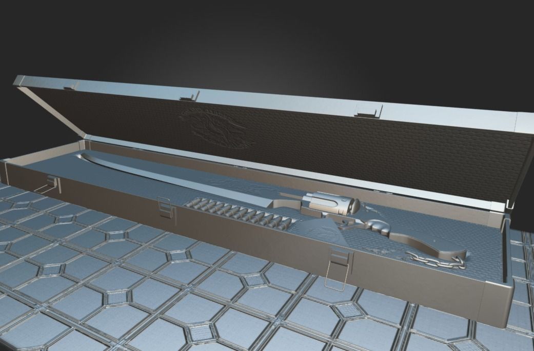 Gunblade Final Fantasy 3D model_3