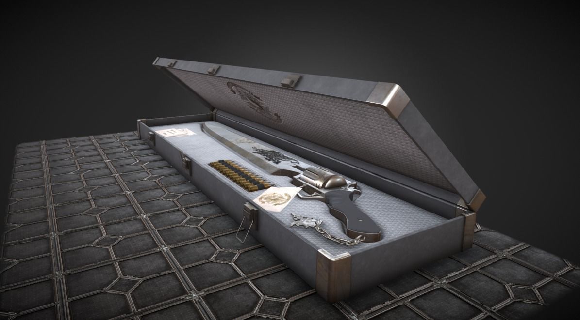 Gunblade Final Fantasy 3D model_4