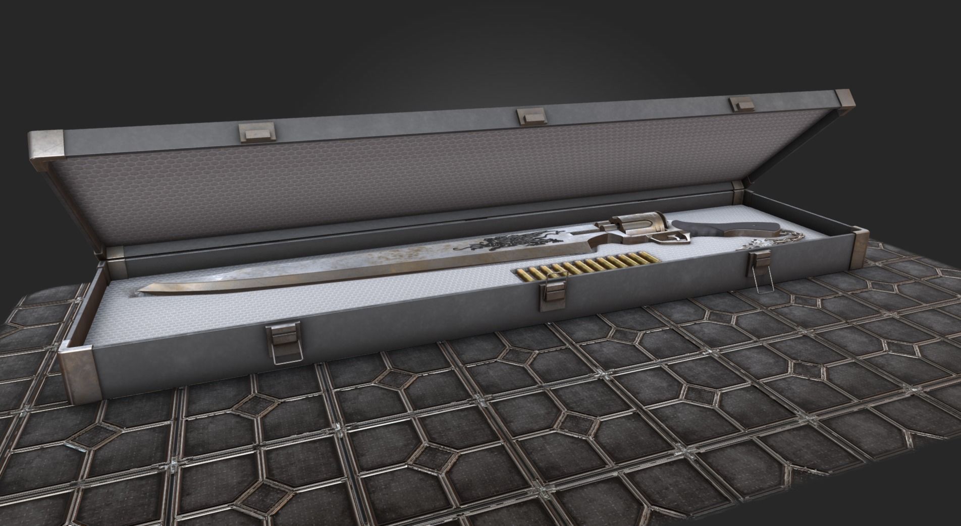 Gunblade Final Fantasy 3D model_1