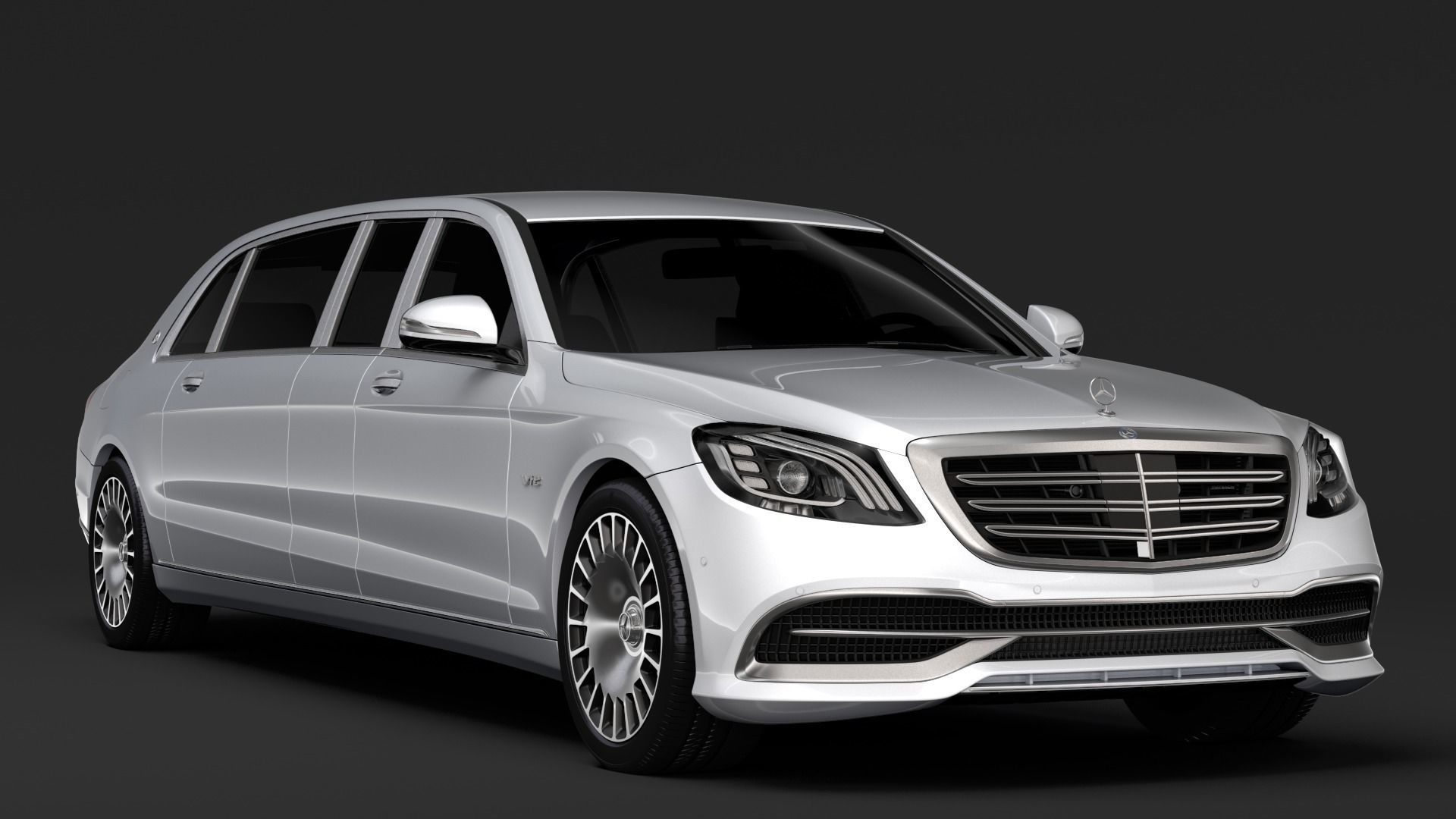 Mercedes Maybach S 650 Pullman VV222 2018 3D model_4