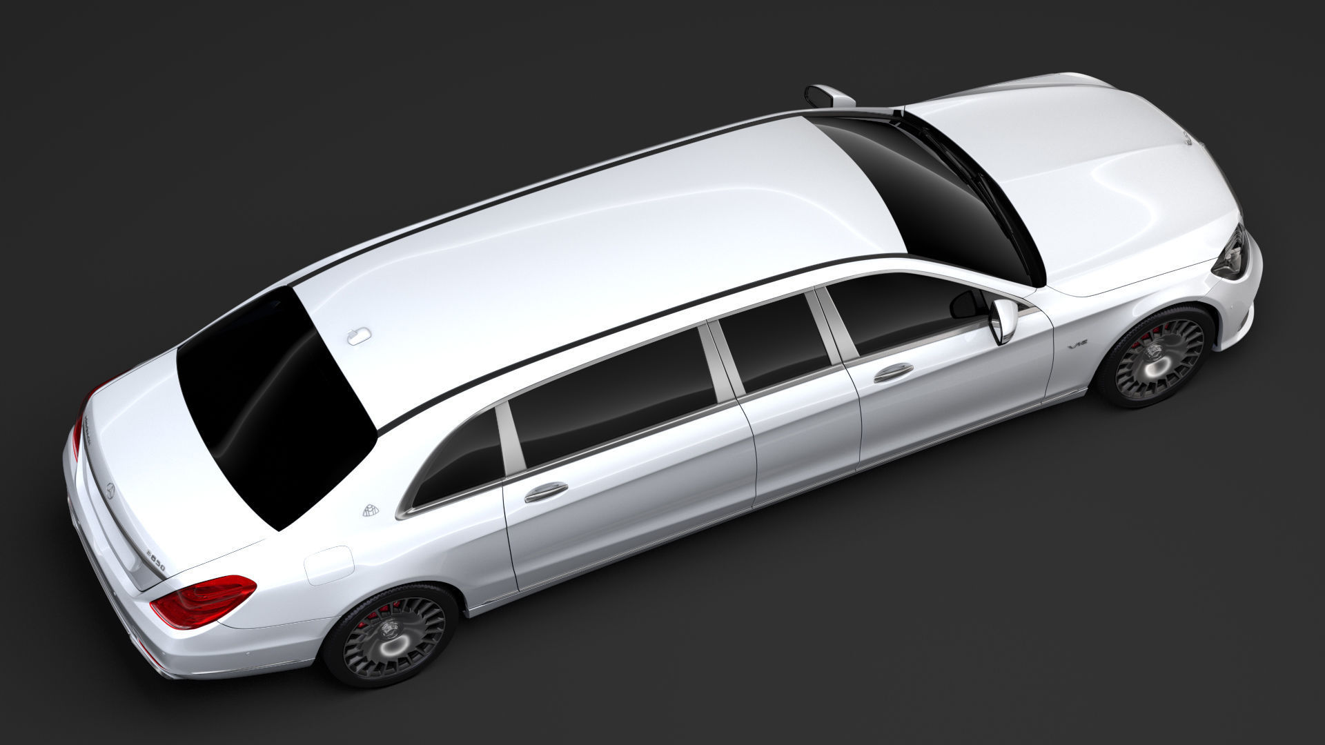 Mercedes Maybach S 650 Pullman VV222 2018 3D model_9