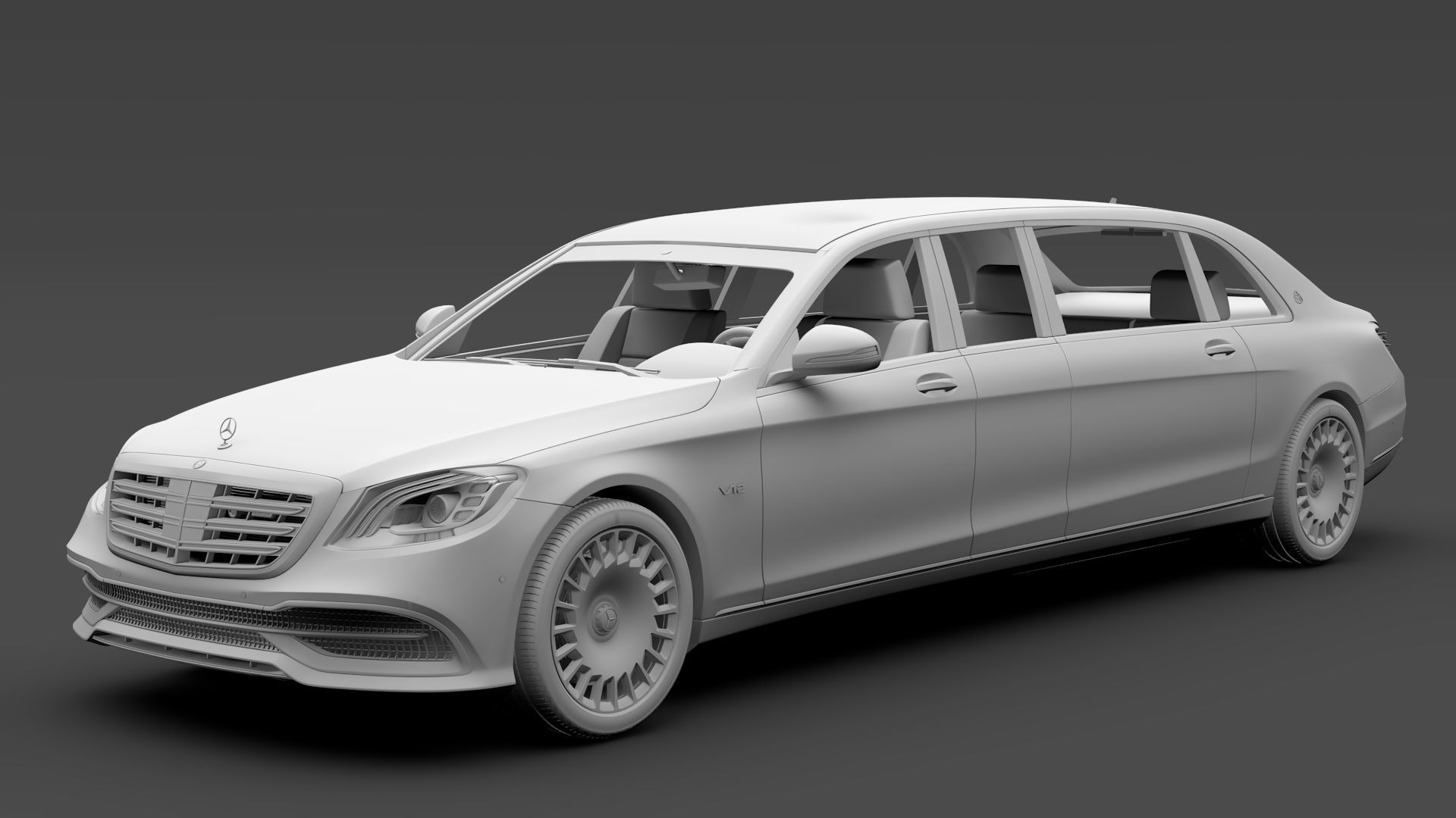 Mercedes Maybach S 650 Pullman VV222 2018 3D model_12