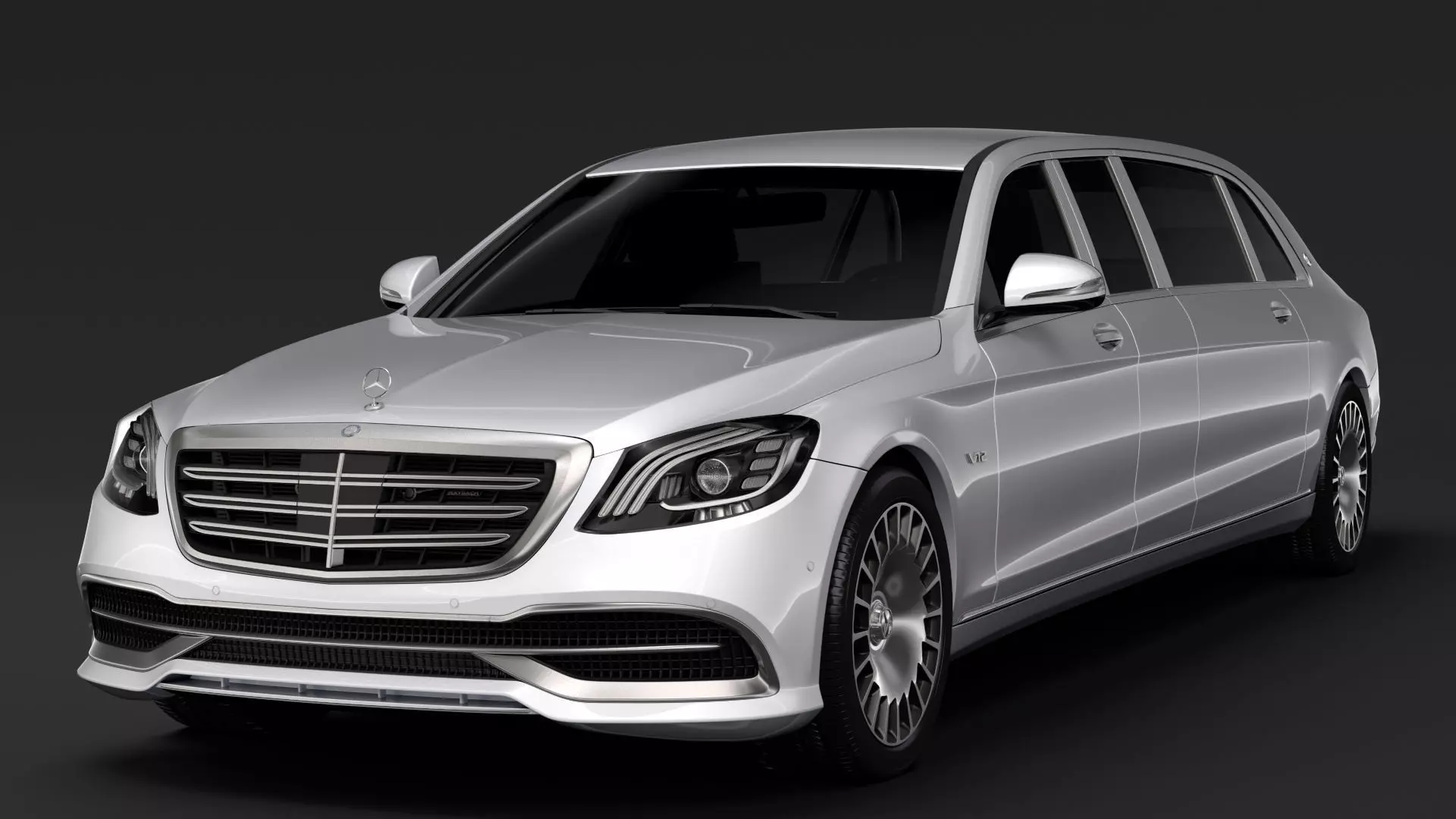 Mercedes Maybach S 650 Pullman VV222 2018 3D model_0