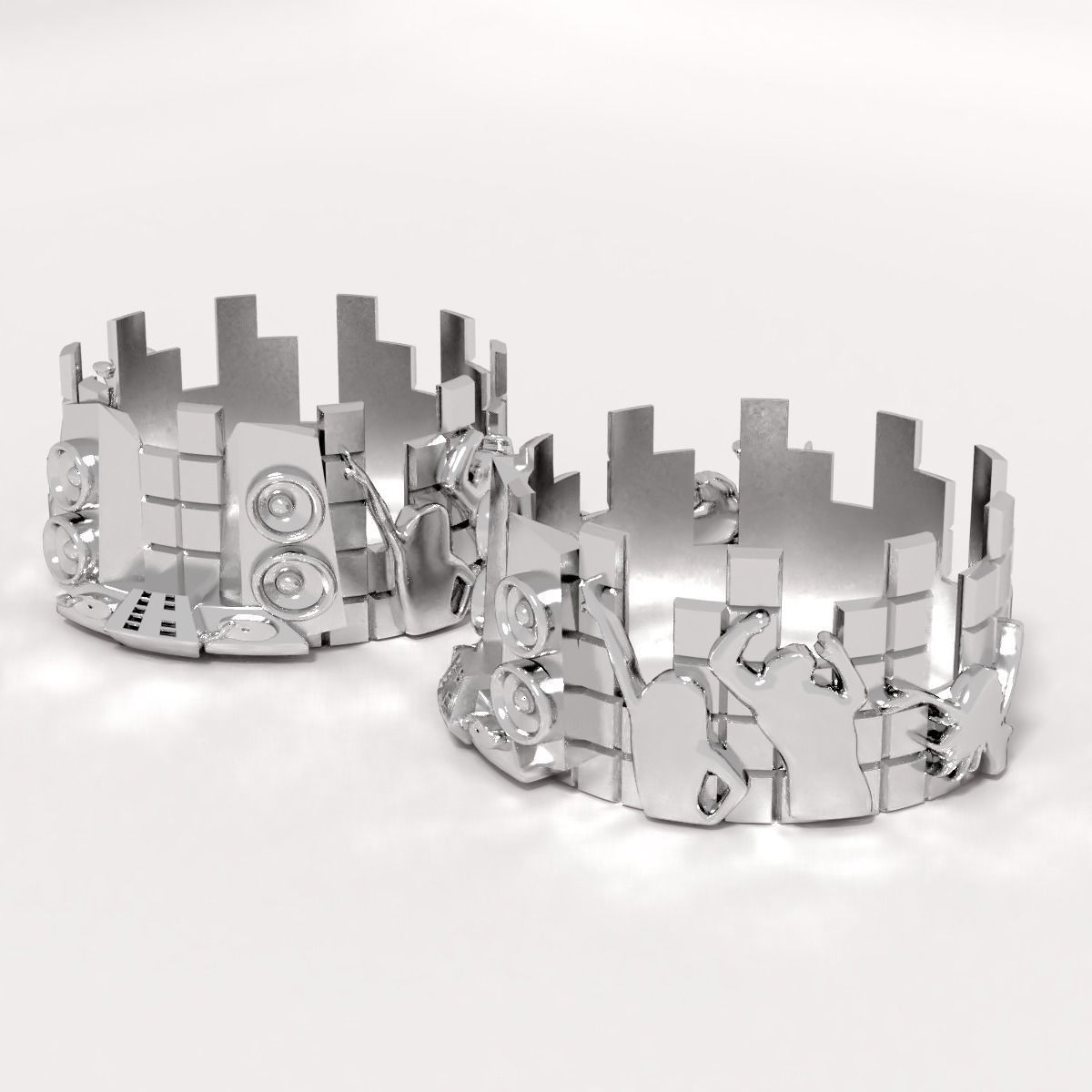 ring disco 3D print model_1