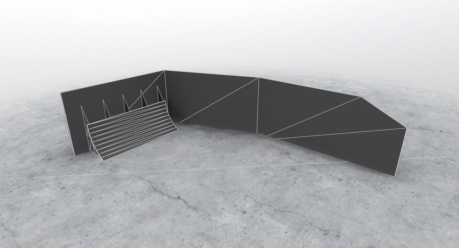 LHBP Blast Wall Low-poly 3D model_6