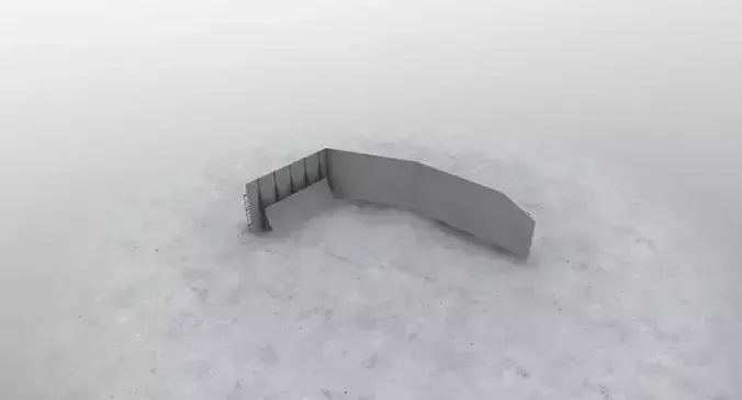 LHBP Blast Wall  Low-poly 3D model