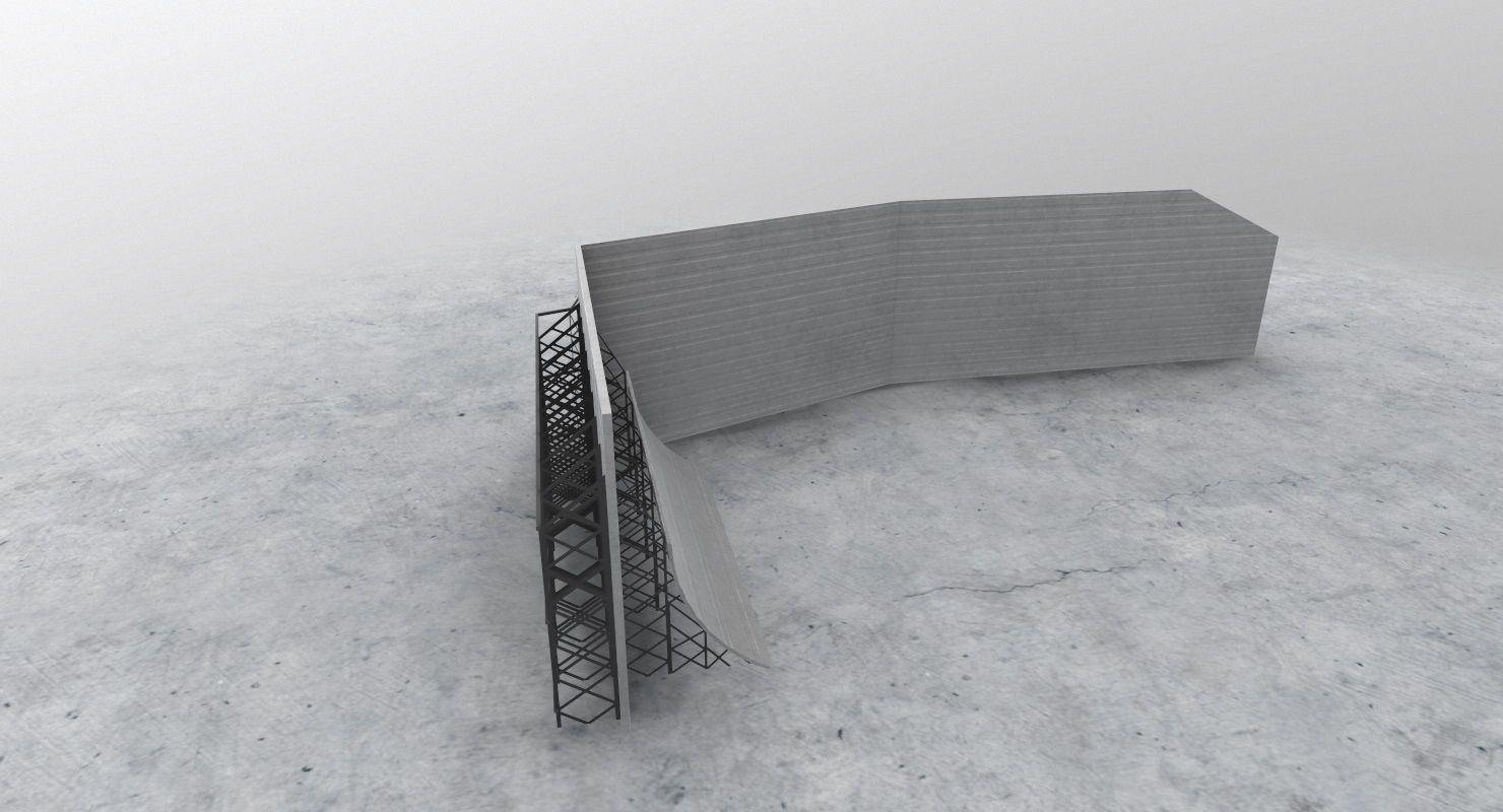 LHBP Blast Wall Low-poly 3D model_4