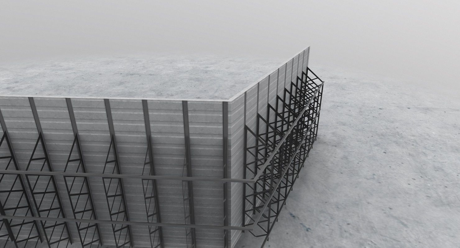 LHBP Blast Wall Low-poly 3D model_2