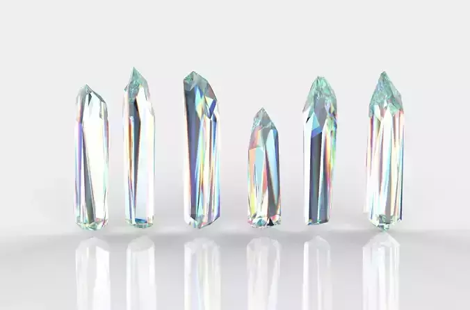 stones low poly swarovski crystal point