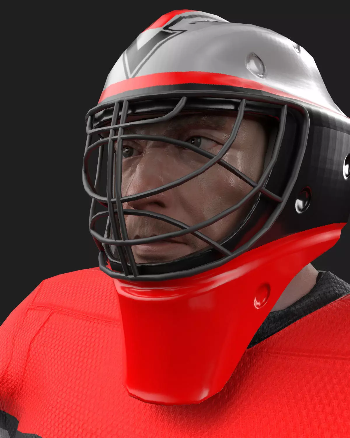 Game ready hockey goalie model  Low-poly 3D model_0