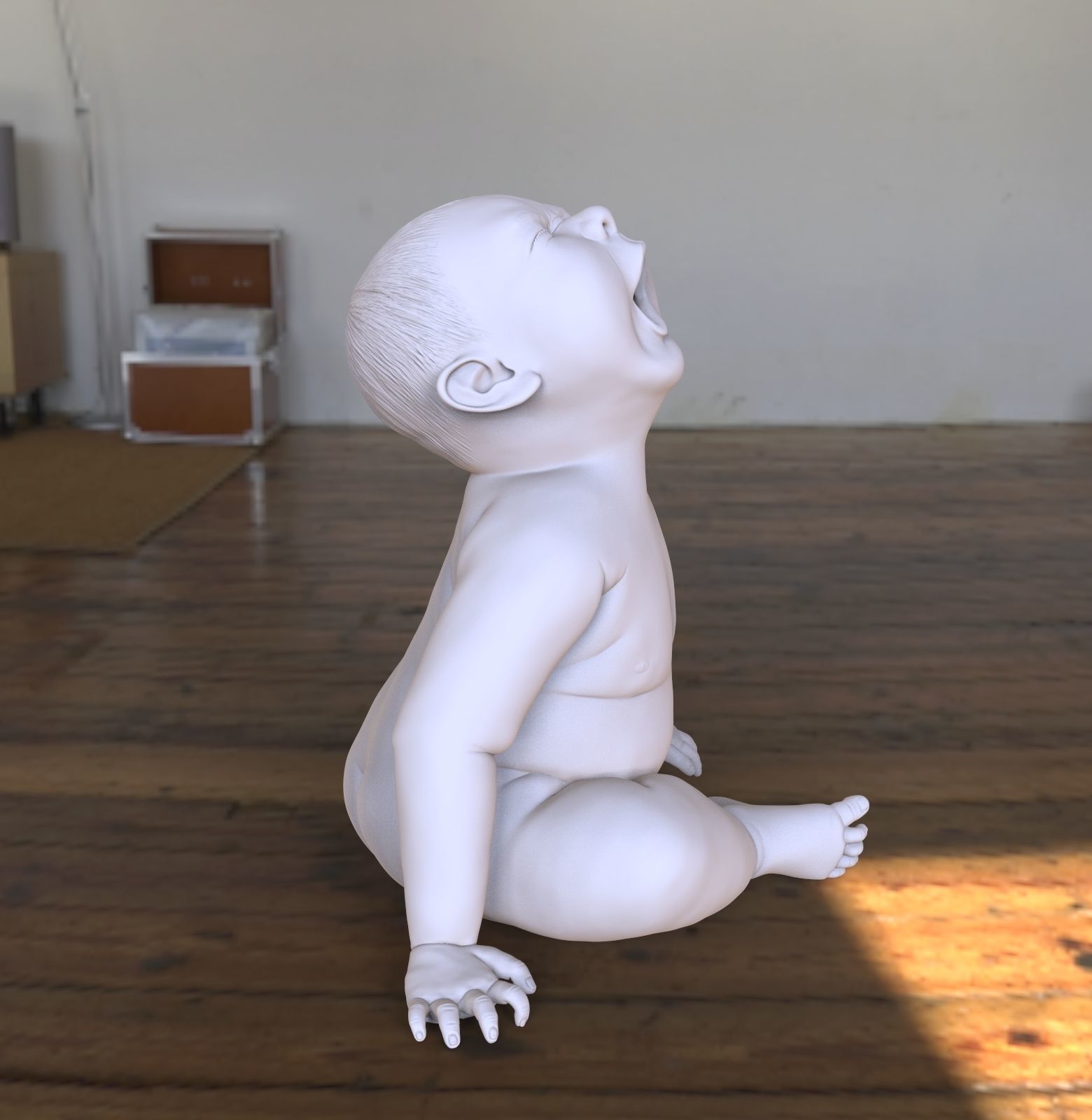 Angry baby 3D print model_3