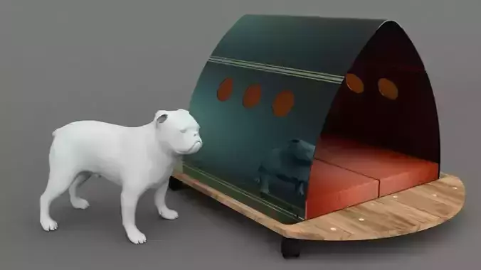 Dog House Project - House 02 Low-poly 3D model