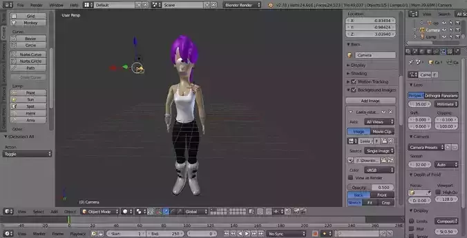 futurama leela 3D model