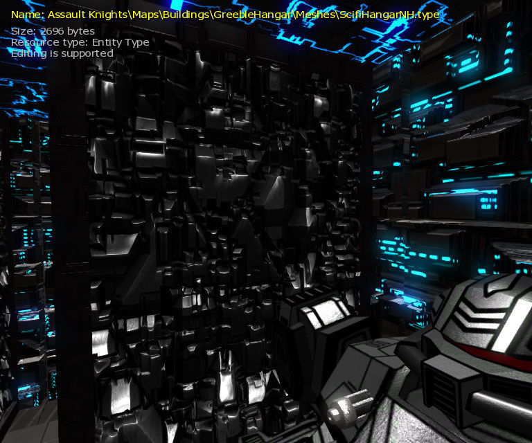 3D Sci-fi Wall Low-poly 3D model_12