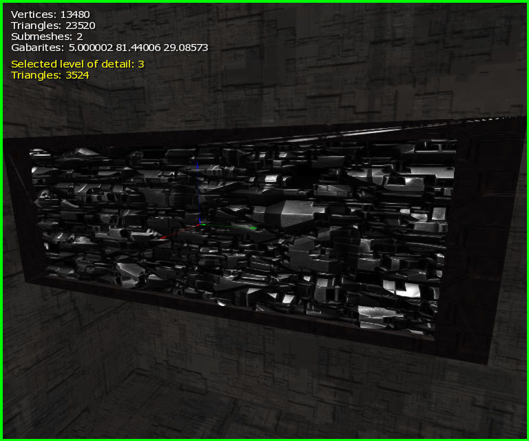 3D Sci-fi Wall Low-poly 3D model_5