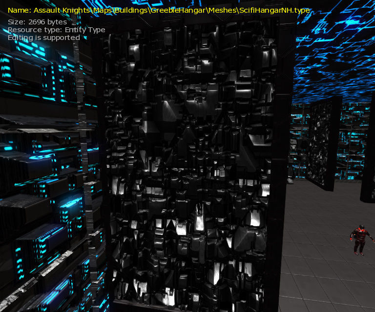 3D Sci-fi Wall Low-poly 3D model_10