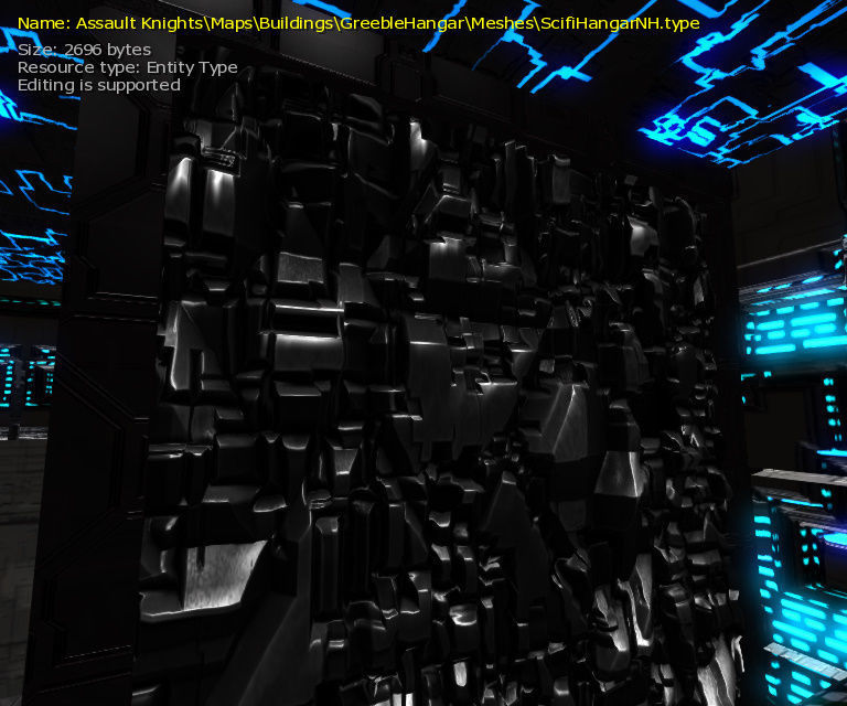 3D Sci-fi Wall Low-poly 3D model_13