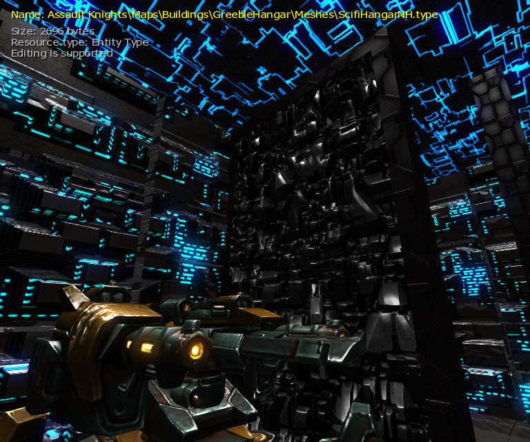 3D Sci-fi Wall Low-poly 3D model_14