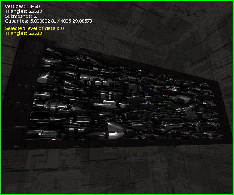 3D Sci-fi Wall Low-poly 3D model_8