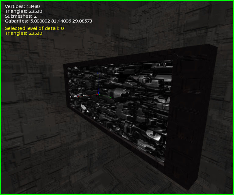 3D Sci-fi Wall Low-poly 3D model_7